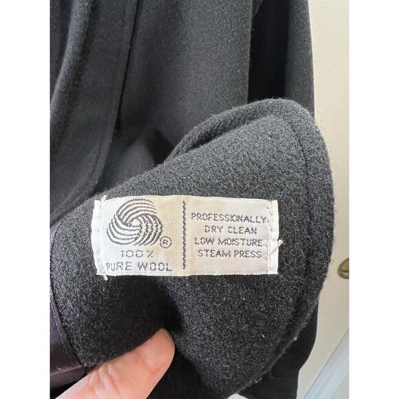 Carol Horn Women’s Wool Jacket Size M 10 Black Minimalist Timeless Office Warm - Picture 5 of 9